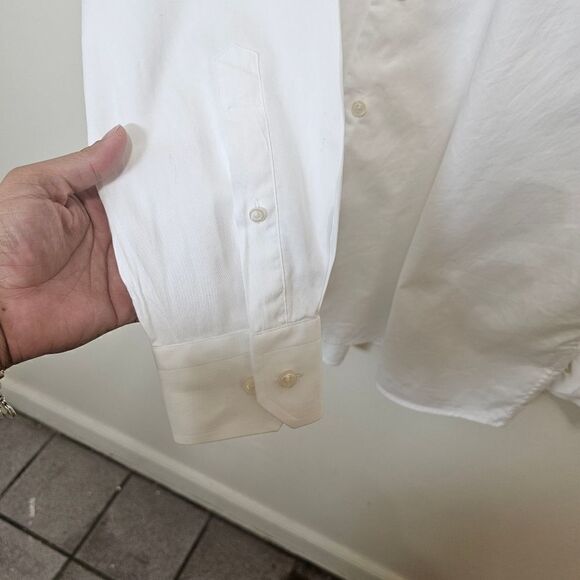 Eton Custom Made White French Cuff Dress Shirt 17 Classic Fit XL - Picture 5 of 14